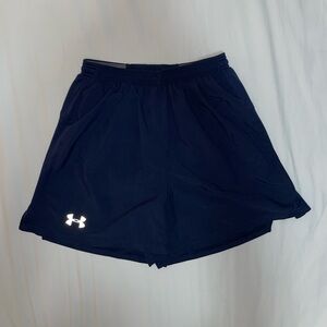 Under Armour Brief Lined Running Shorts 5” Inseam, Men’s/Unisex Small, Dark Blue
